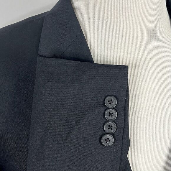 Pronto Uomo Platinum 52R Sport Coat 100% Wool Black Two Button Double Vented - Picture 5 of 8